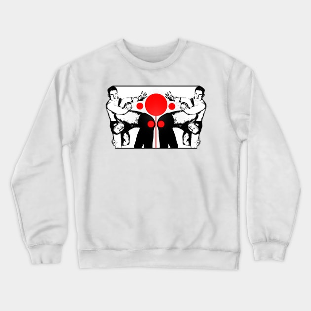 Fighting coup men fighting Crewneck Sweatshirt by Marccelus